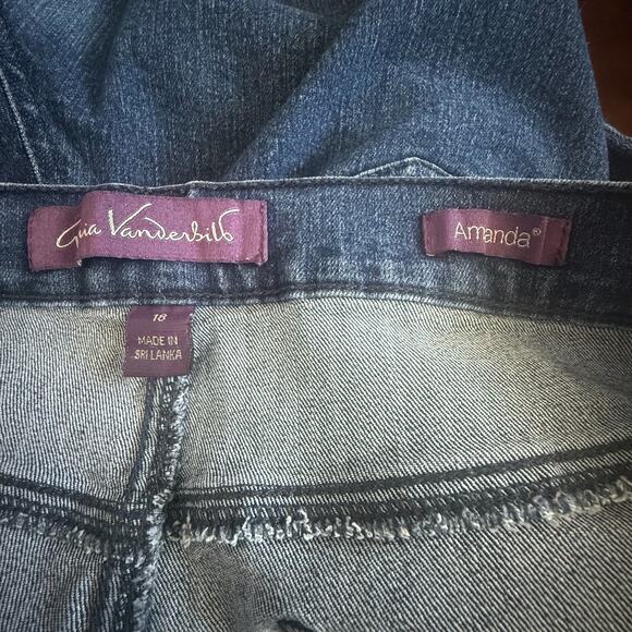 Gloria Vanderbilt Women's Denim Jeans Pants Size 18 S Amanda Dark Wash Stretch - Picture 5 of 6